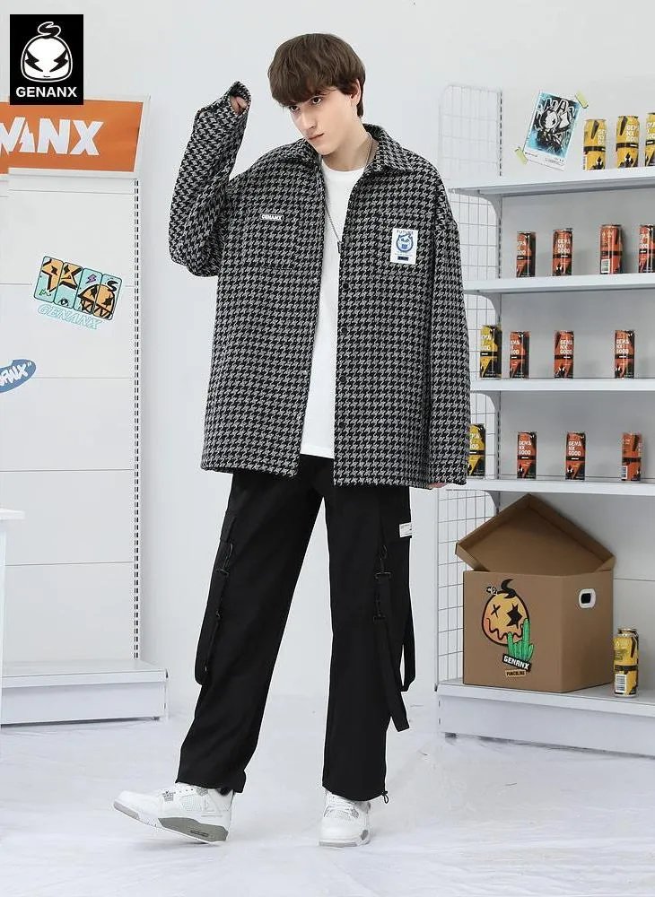 Letter Jacquard Couple Jacket