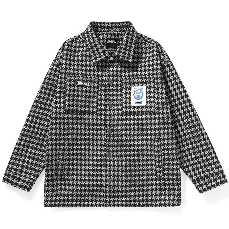 Letter Jacquard Couple Jacket