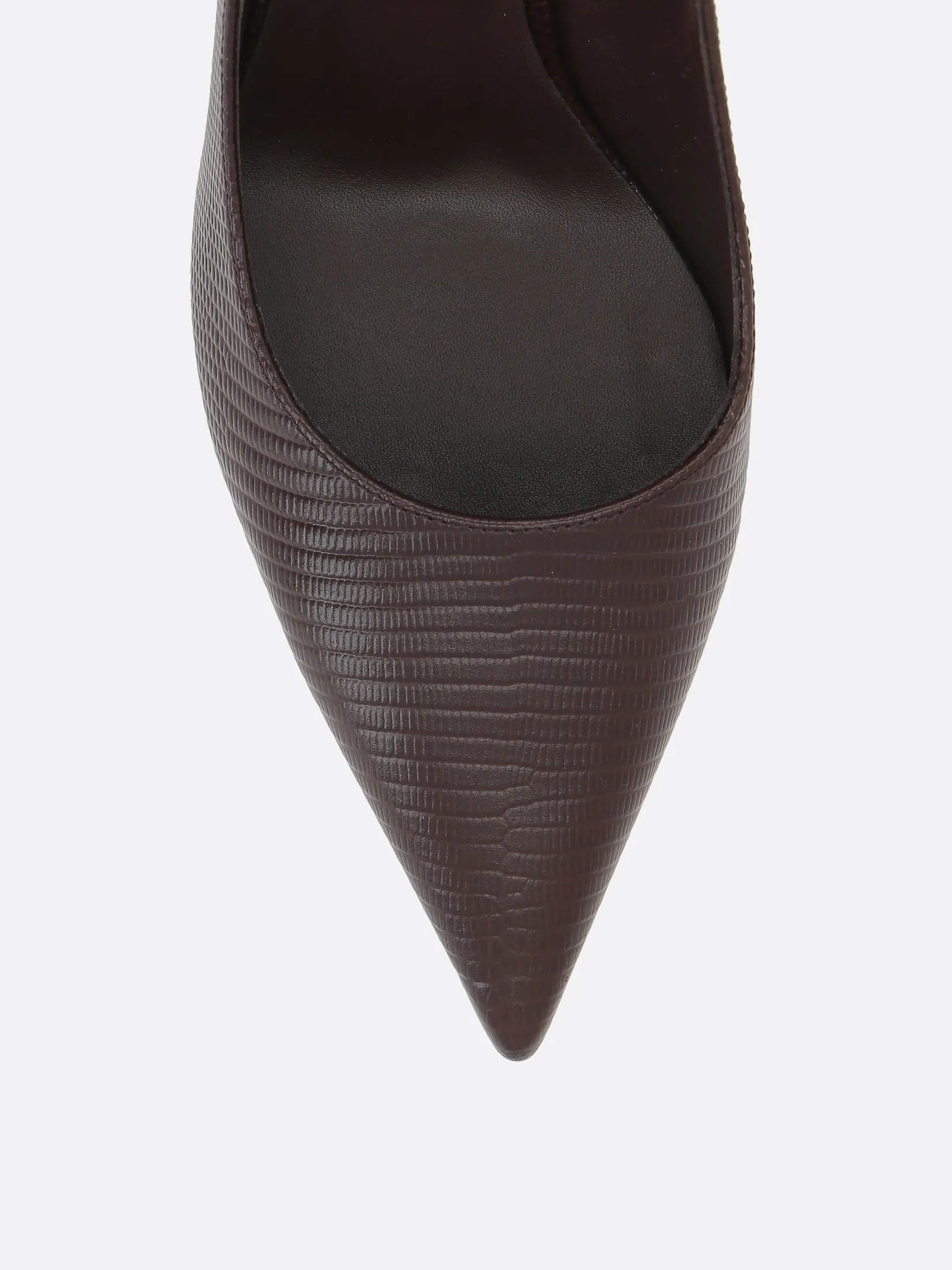 Love Lizard Print Leather Slingbacks