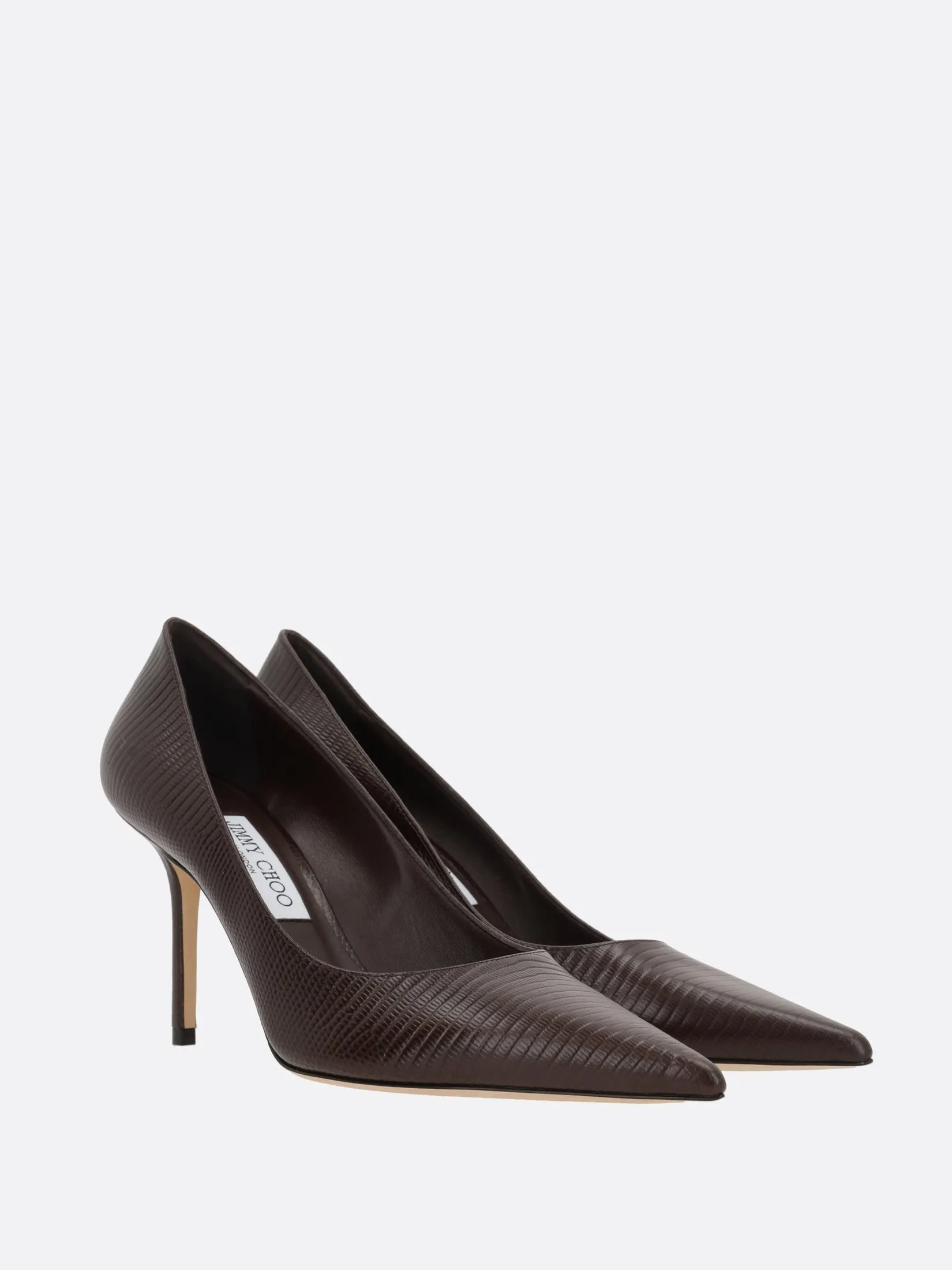 Love Lizard Print Leather Slingbacks