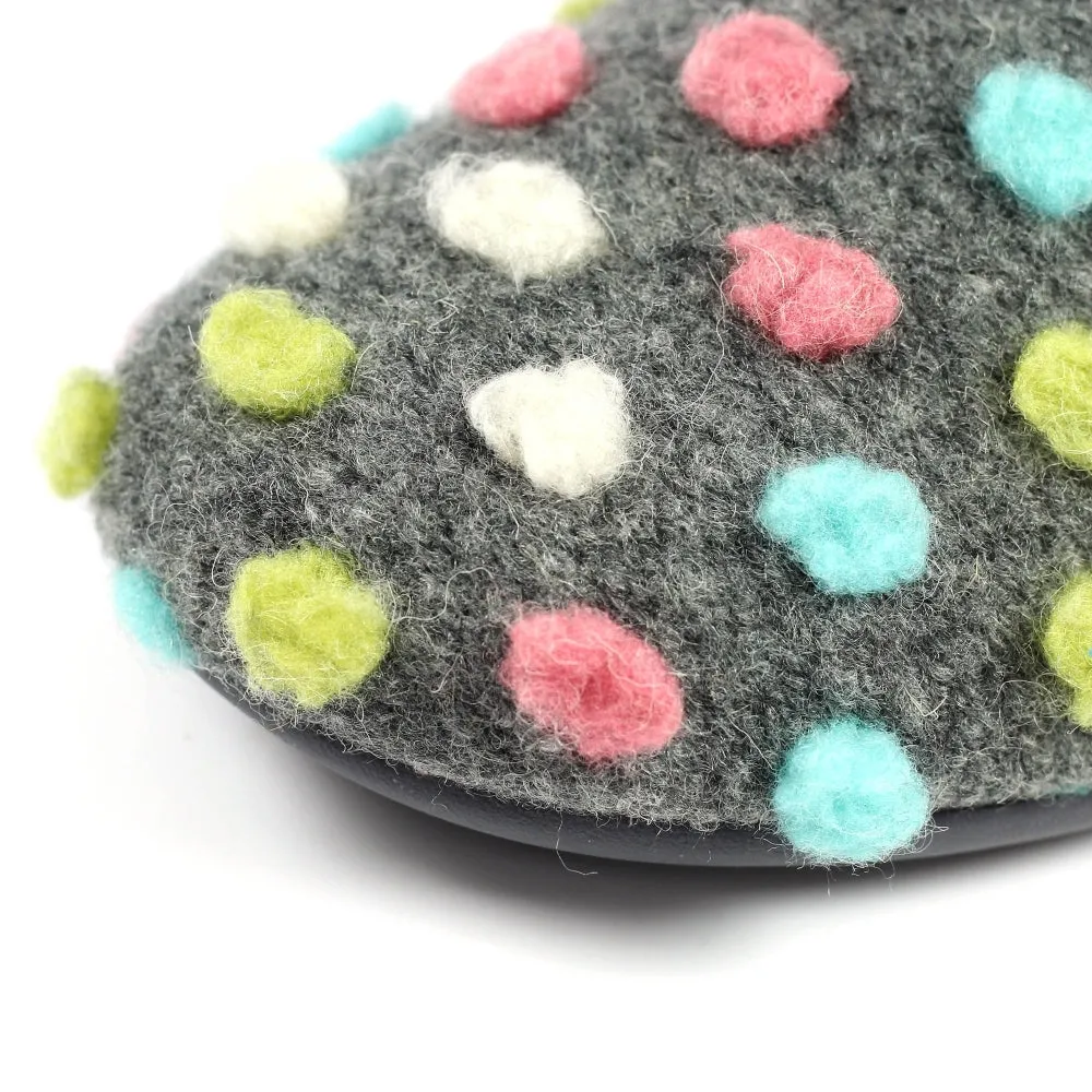 Lunar Helix KLA125 Ladies Grey Textile Slip On Slippers