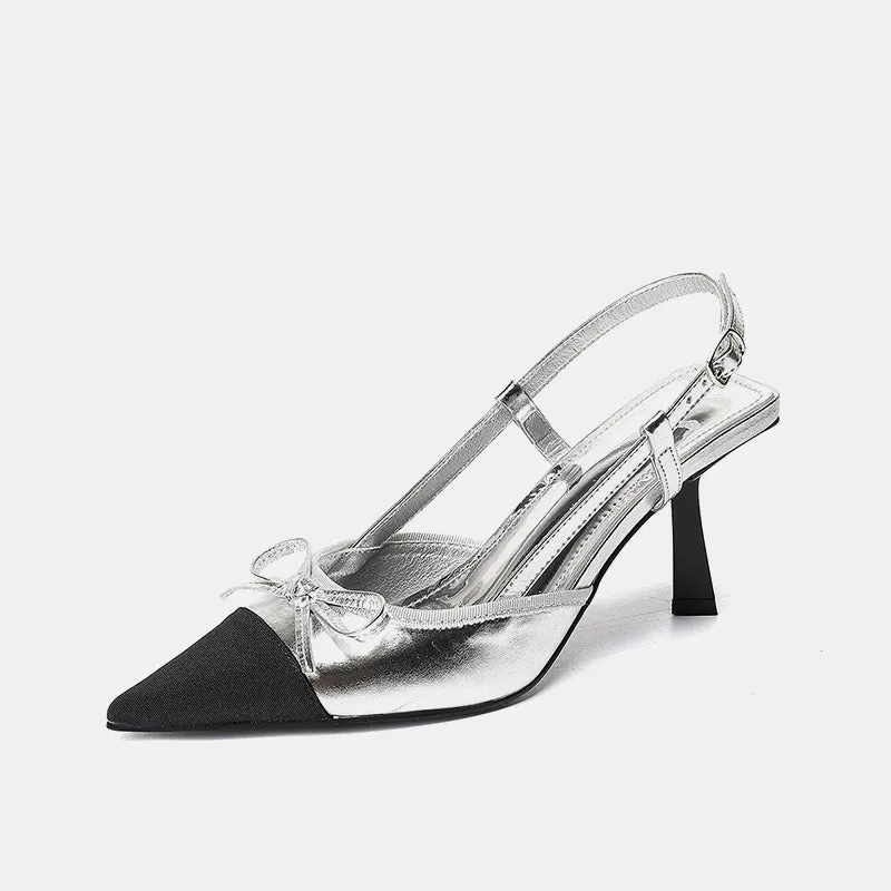 Marigold Bow Stiletto Pumps