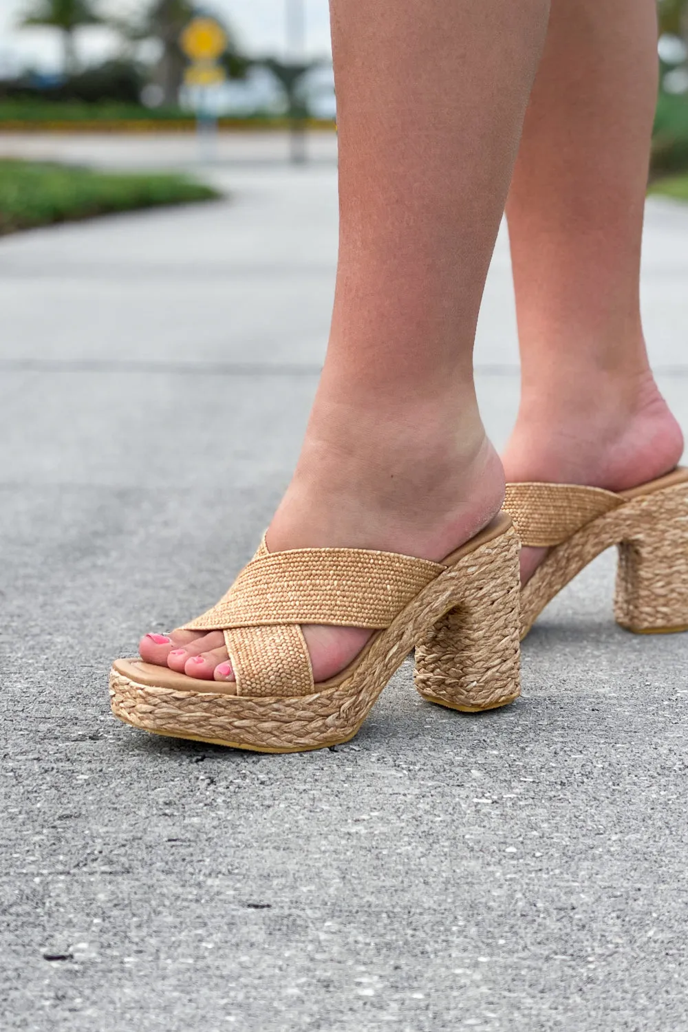 Matisse: Caravan Platform Heel - Cognac