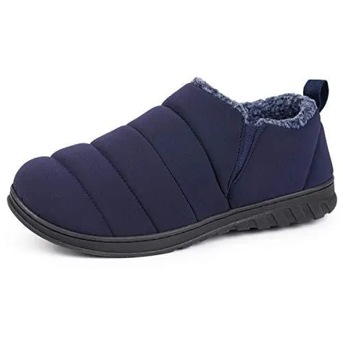 Men's Warm Quilted Ankle Adjustable Slippers