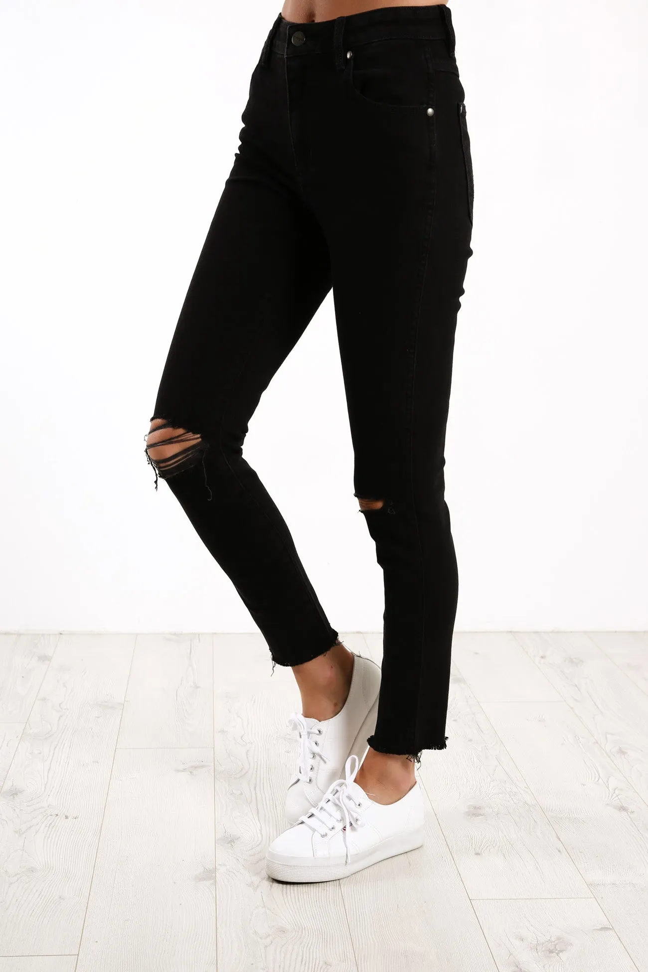 Mid Pins Cropped Jean Falling Star