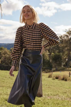 Mirage Top / Toffee Black Check