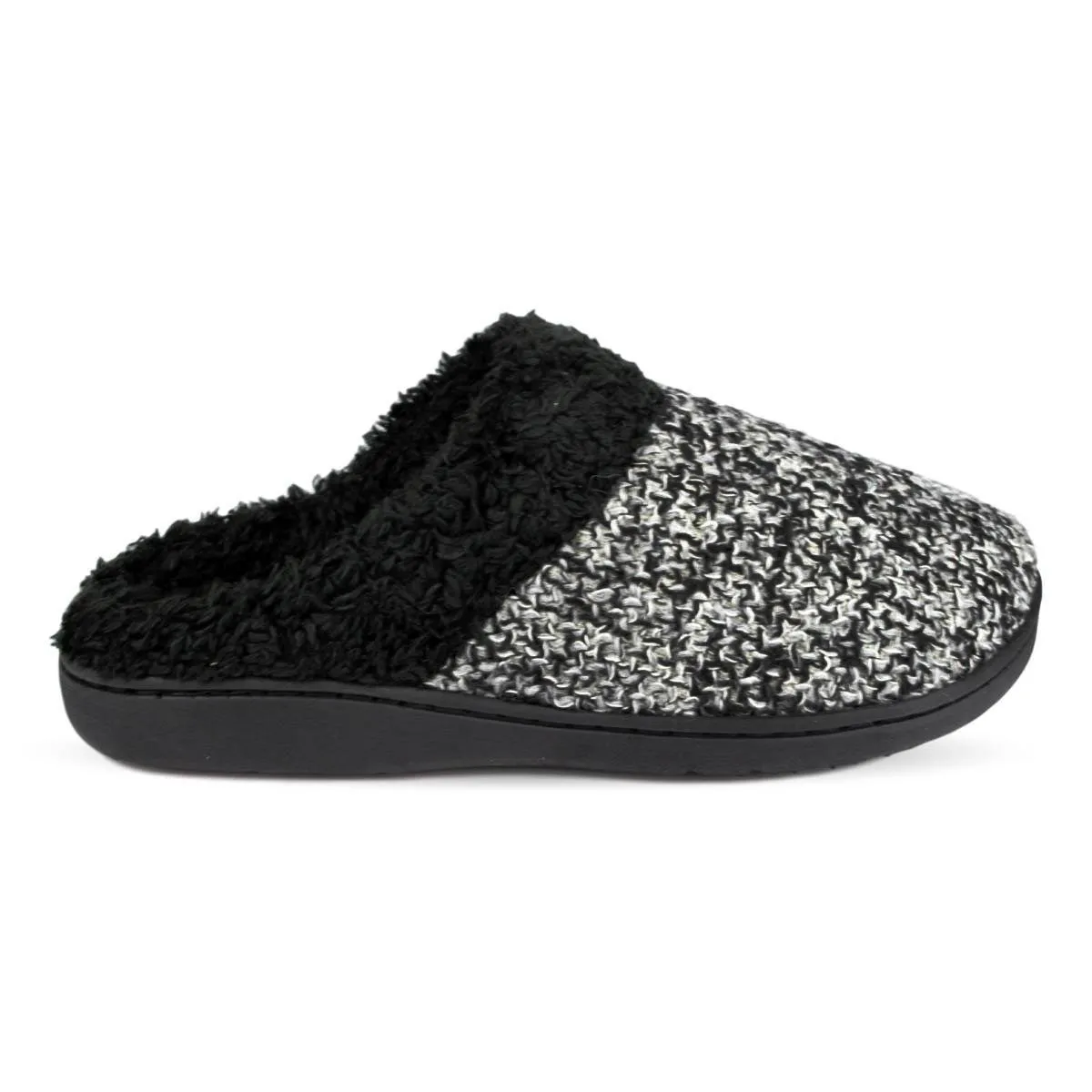 Mule Slipper Black & Grey