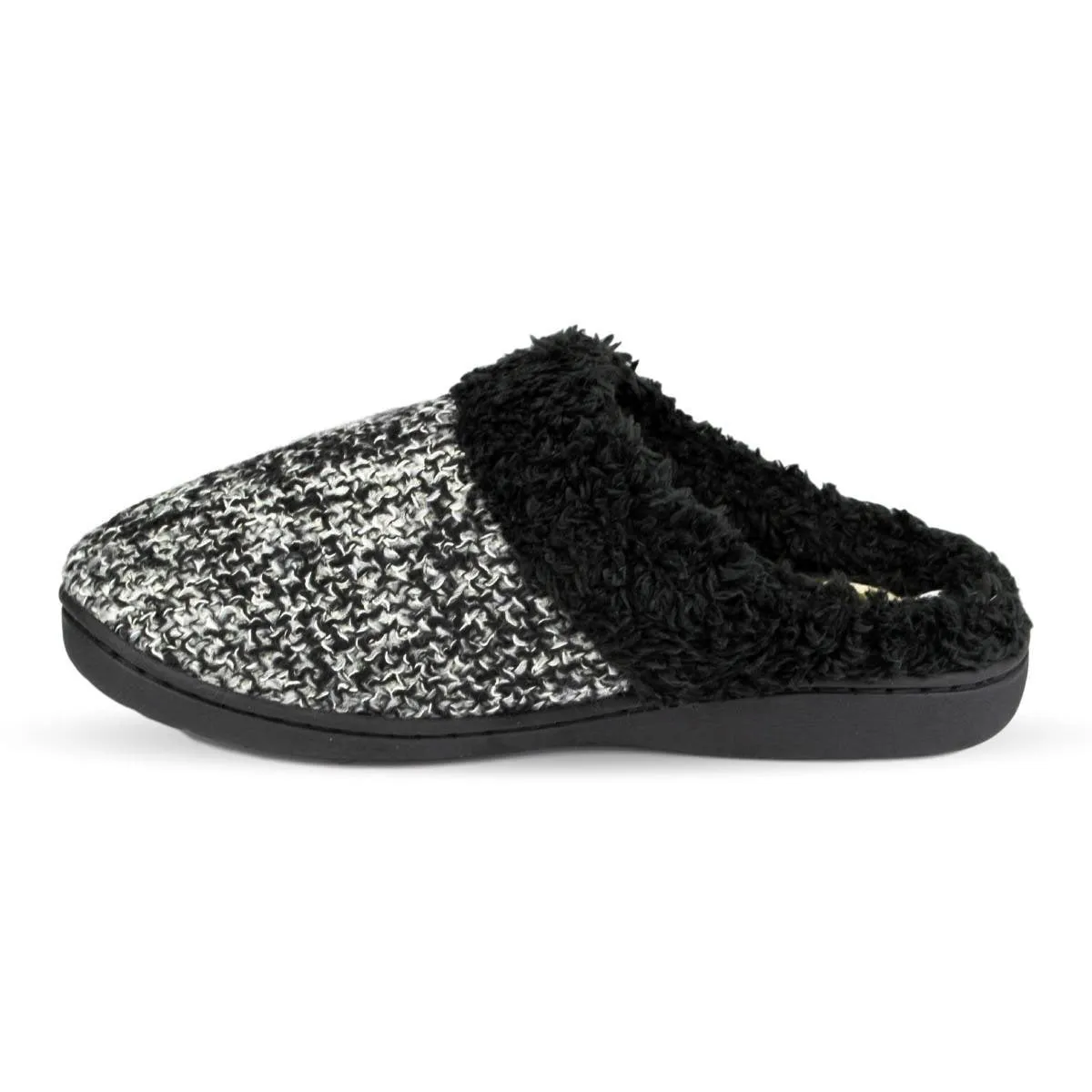 Mule Slipper Black & Grey