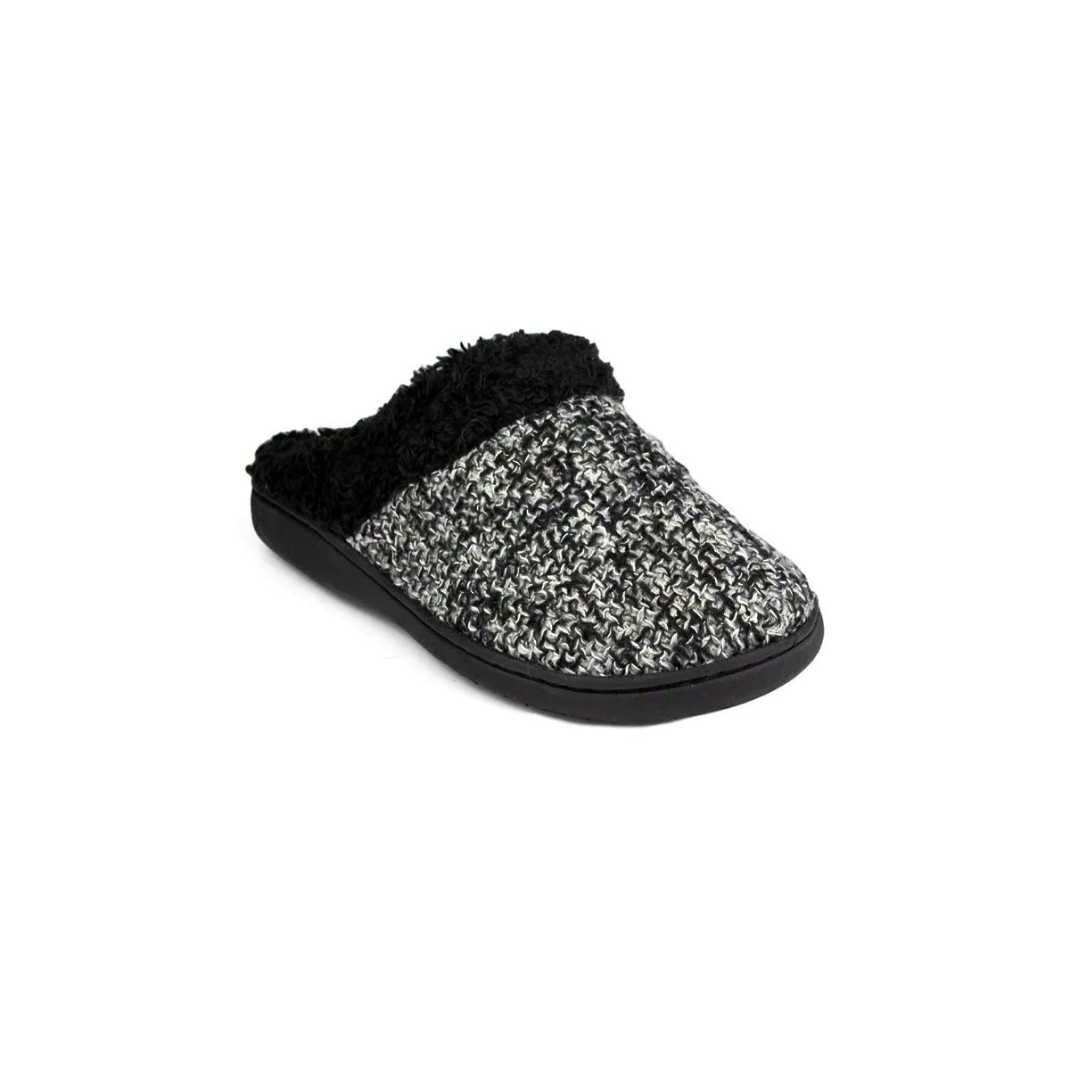 Mule Slipper Black & Grey
