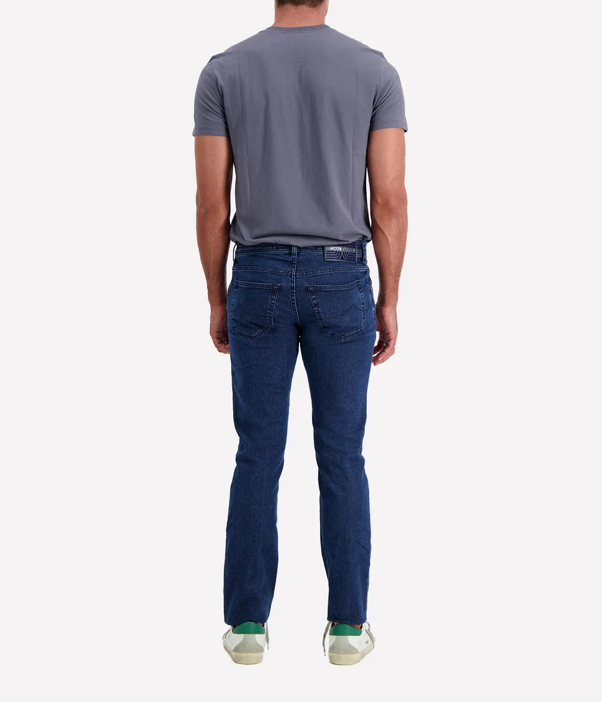 Nick 5 Pocket Slim Fit Jean in Washed Black & Navy