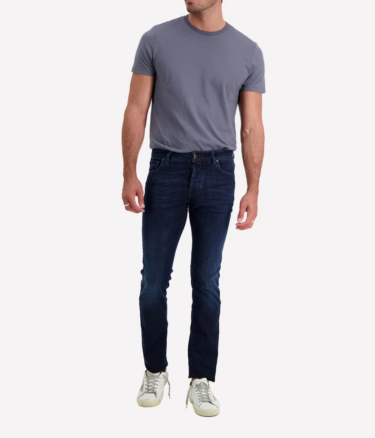 Nick 5 Pocket Slim Fit Jeans in Dark Blue