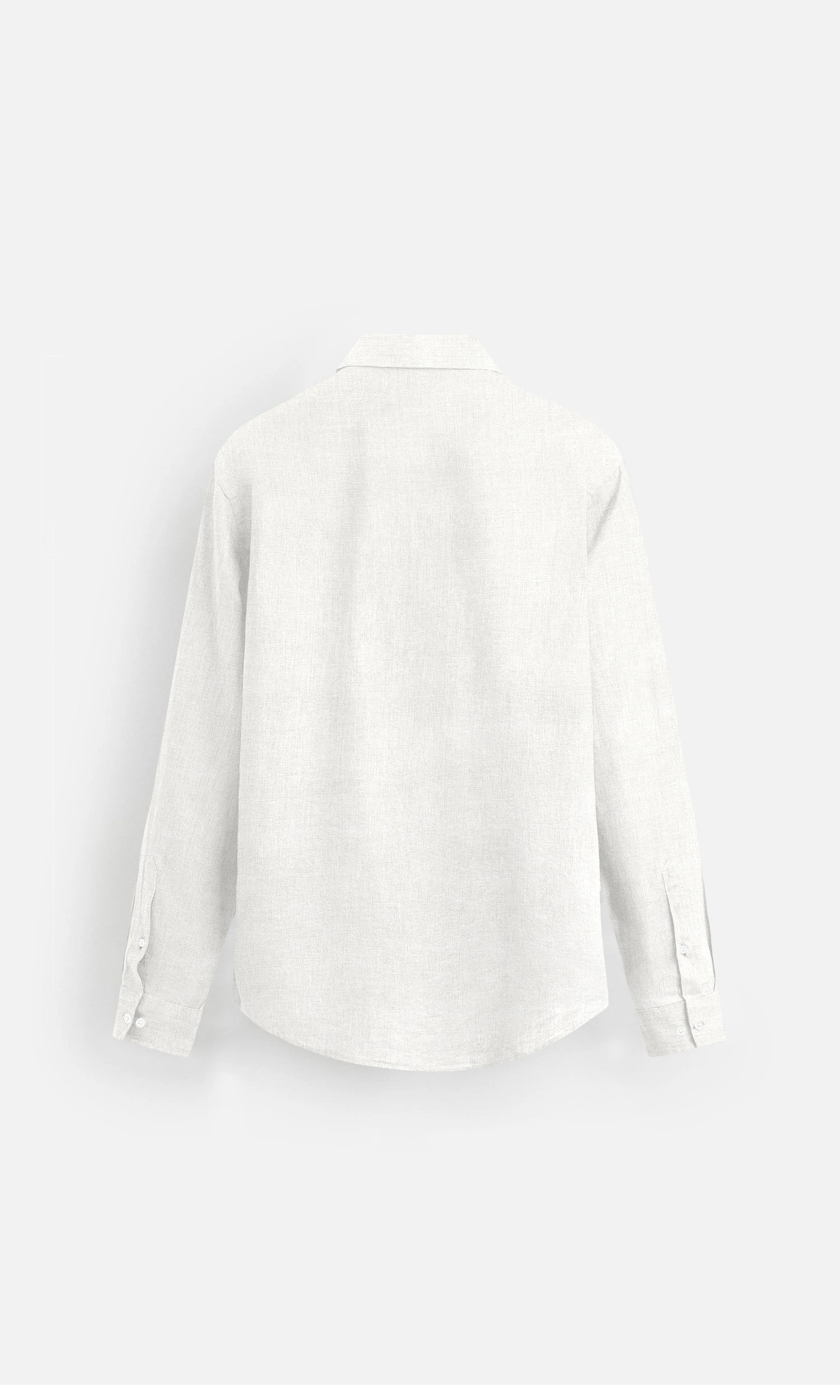 Off White Pure Linen full Sleeve Shirt - AddysForMen