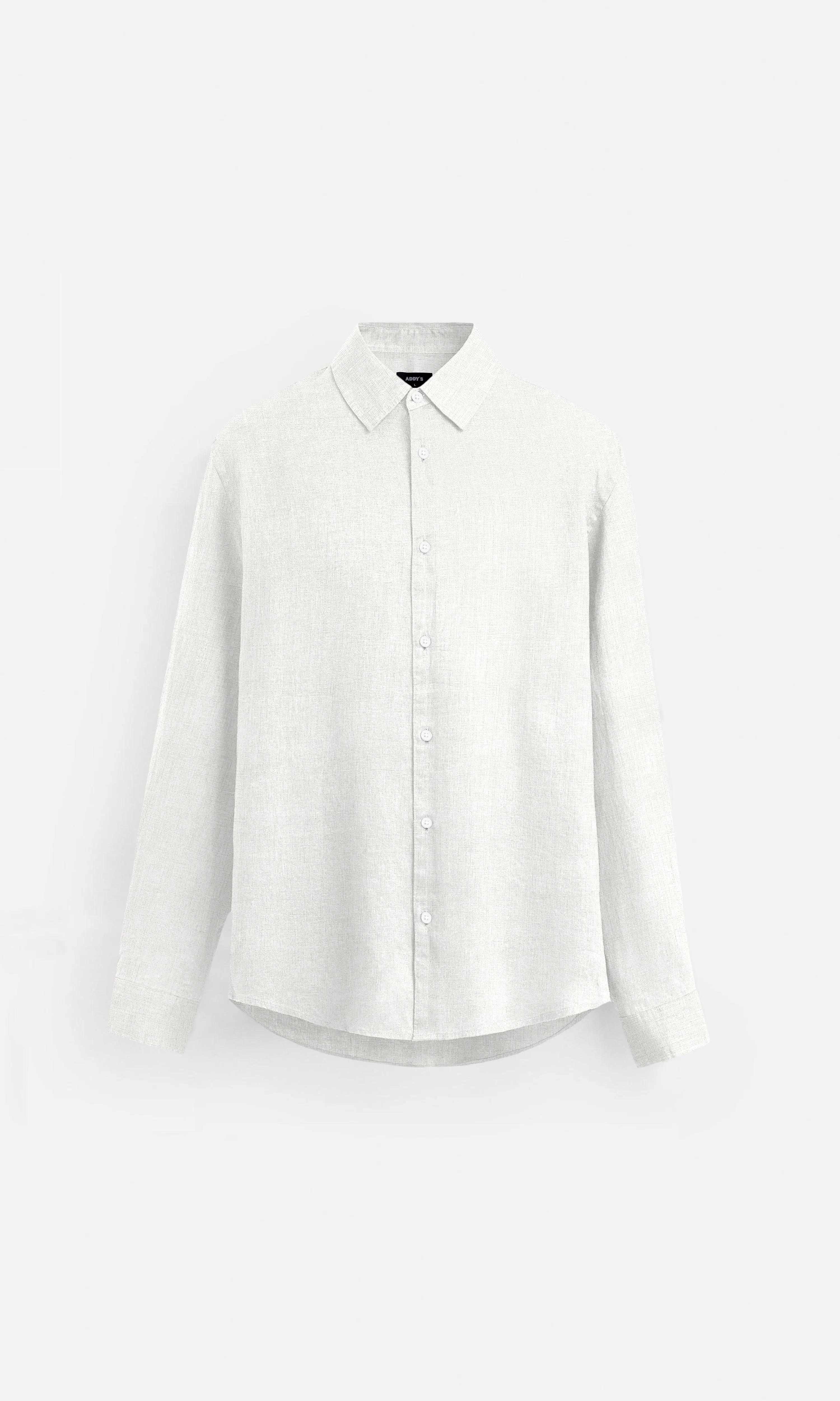 Off White Pure Linen full Sleeve Shirt - AddysForMen