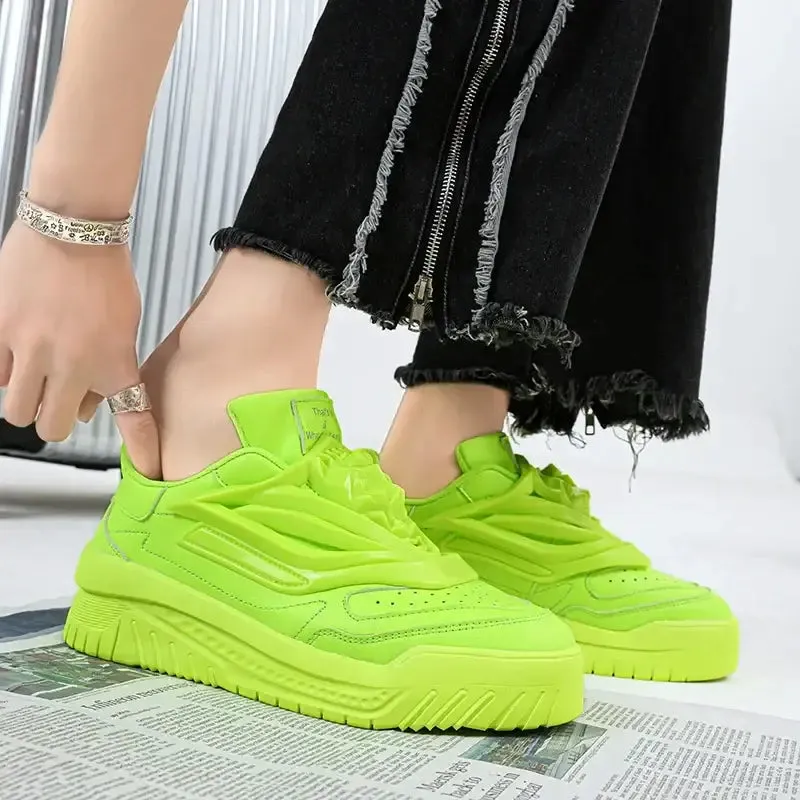 Patent Charol Lion Face Lace Up Sneakers