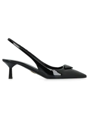 PATENT LEATHER SLINGBACK PUMPS