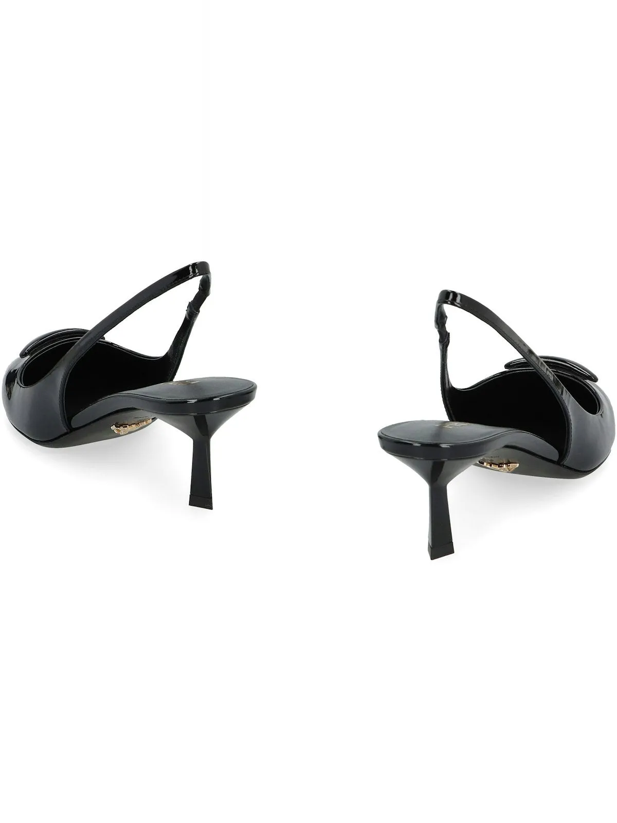 PATENT LEATHER SLINGBACK PUMPS