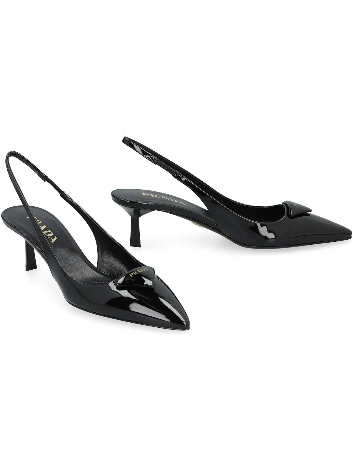 PATENT LEATHER SLINGBACK PUMPS