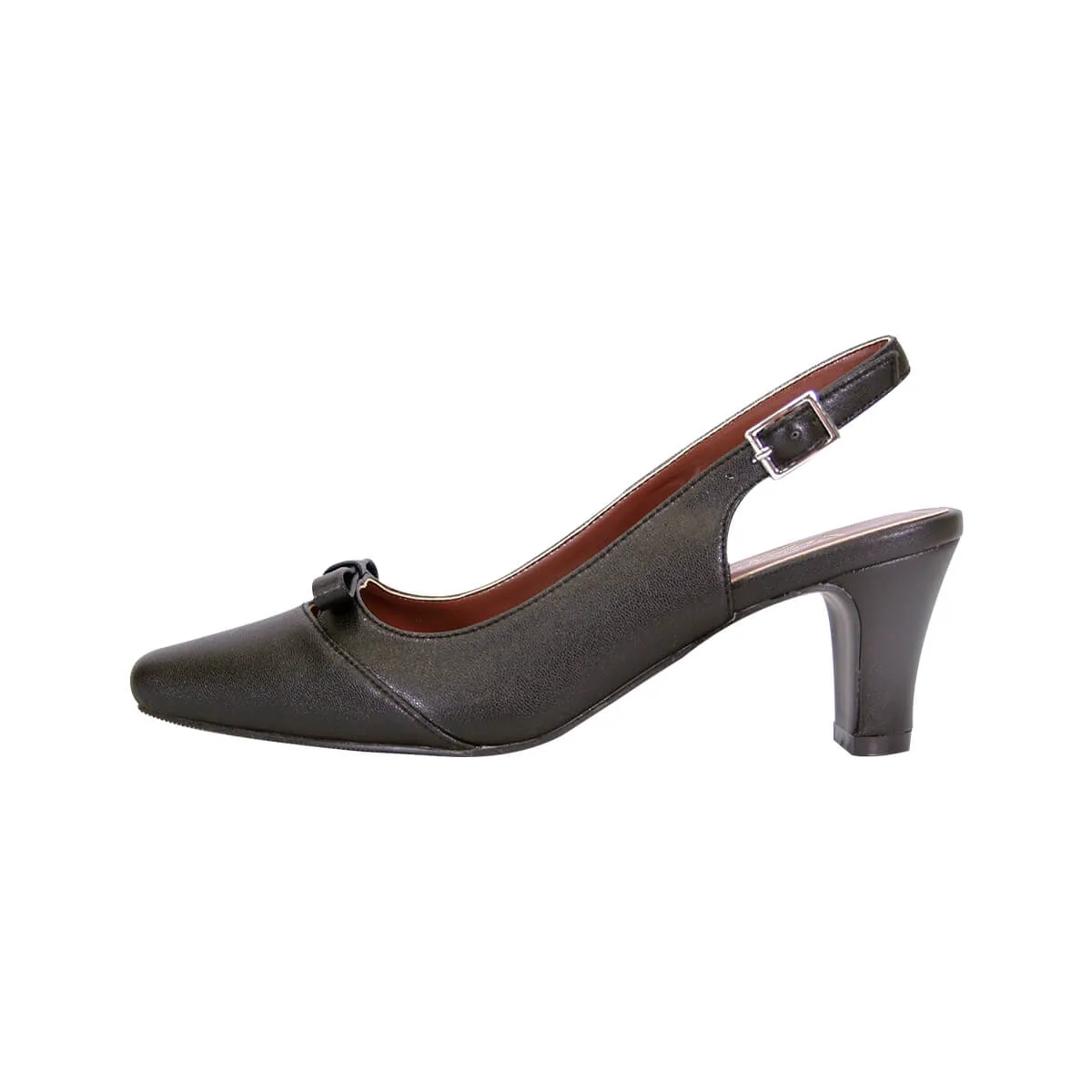 PEERAGE Jodie Women's Wide Width Leather Slingback Pumps