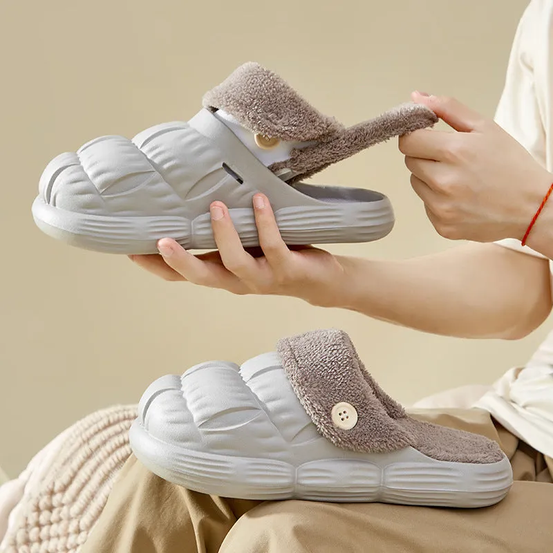 Plush Lining Detachable Plush Slippers