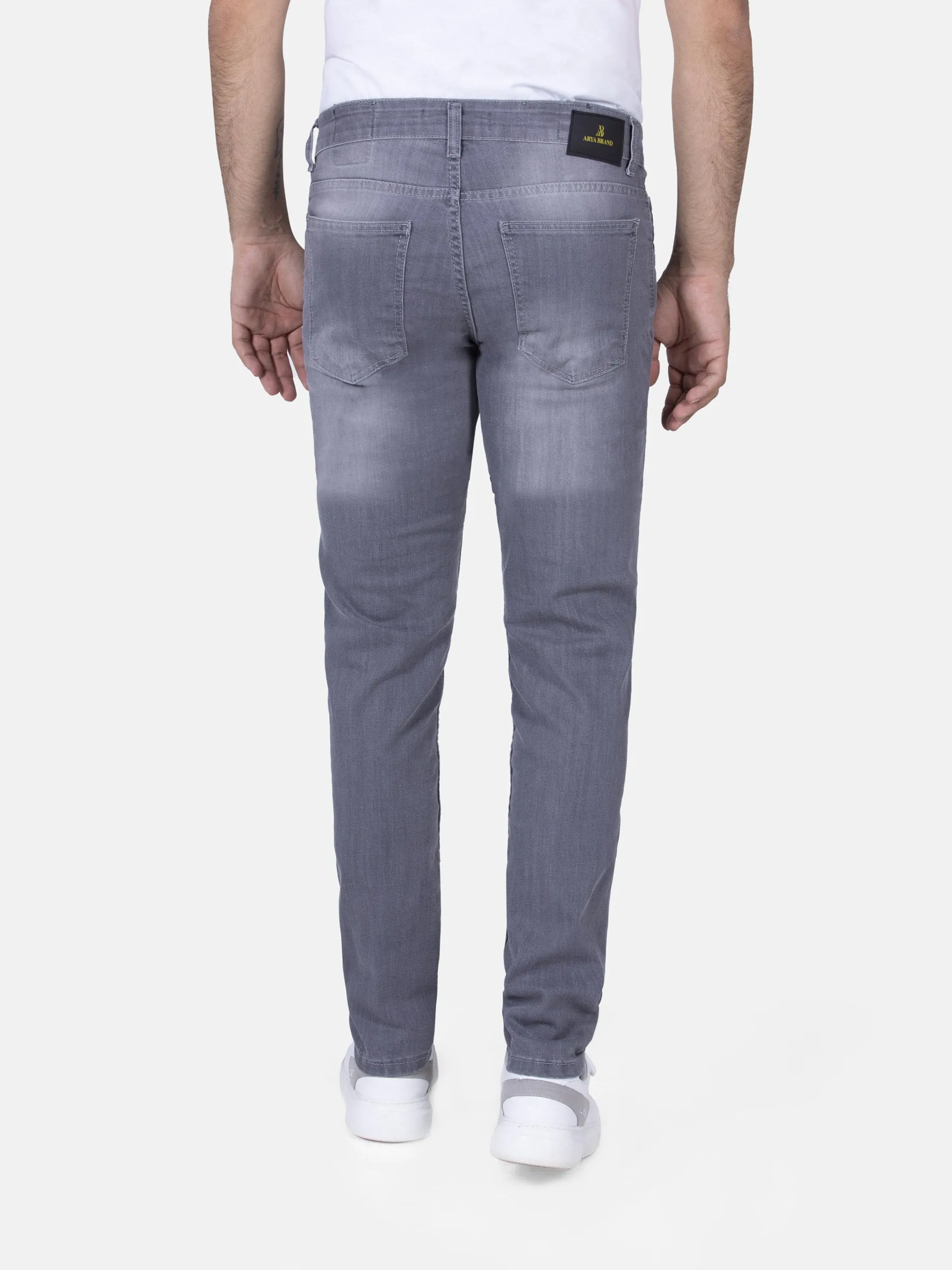 Preruet Slim Fit Grey Jeans