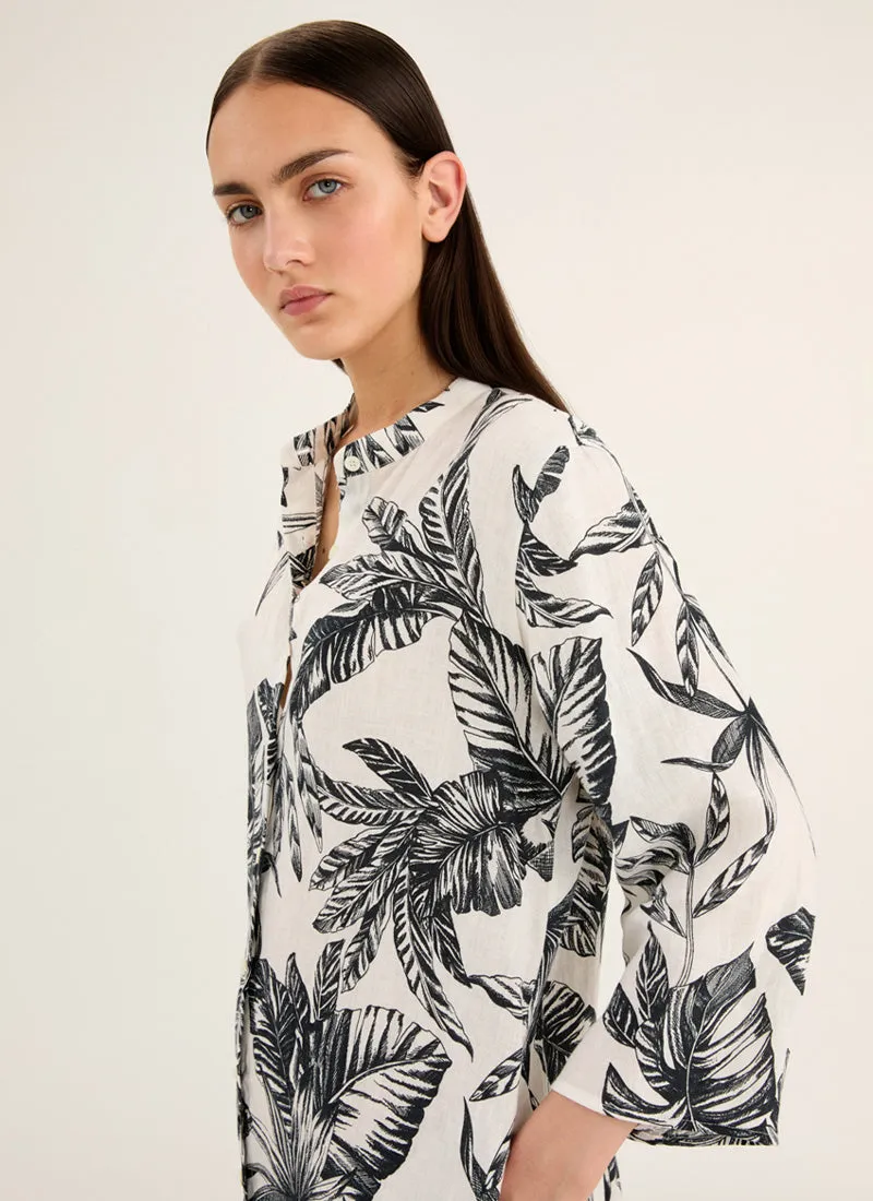 Printed Long Sleeve Maxi Dress
