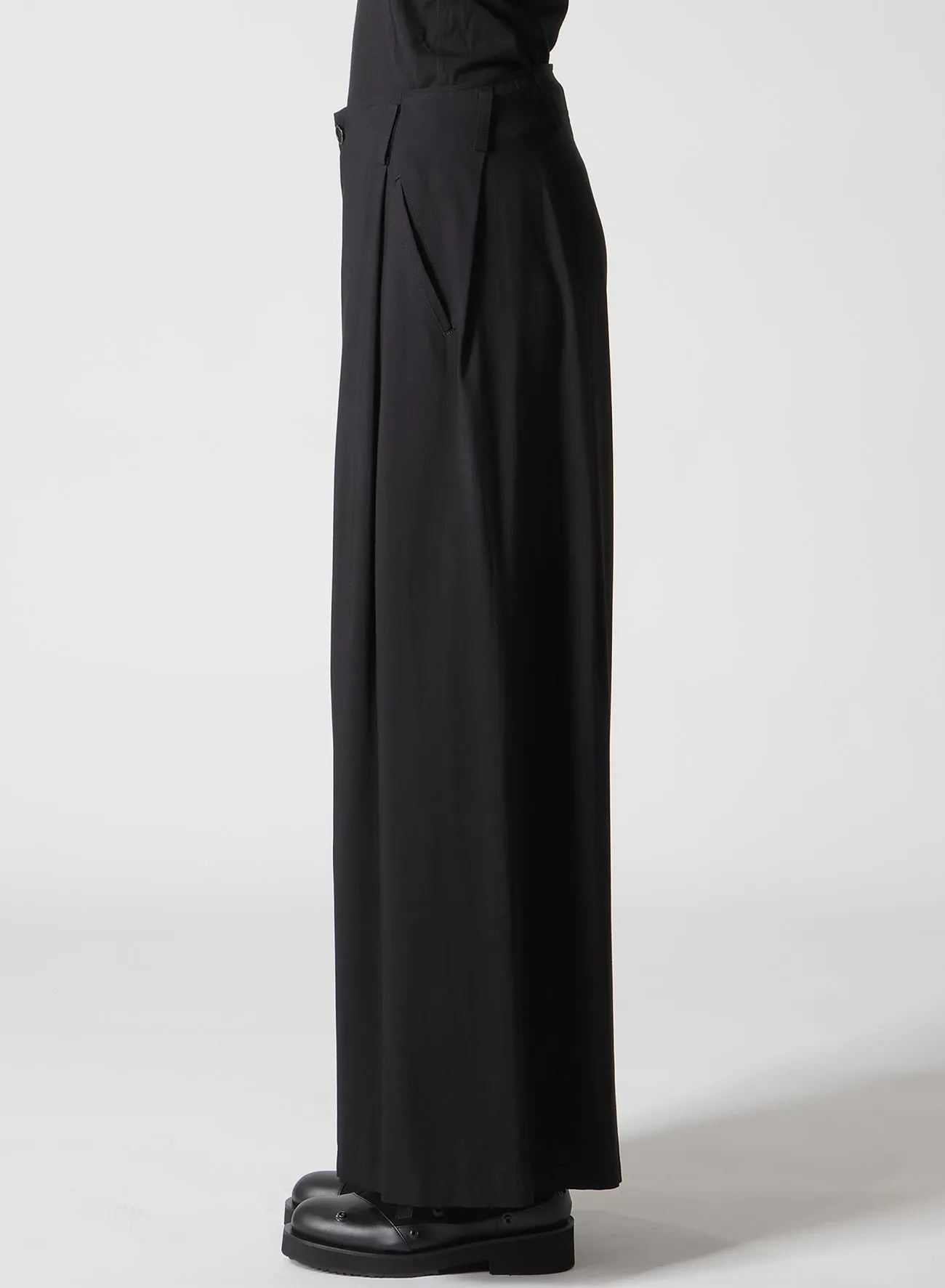 RAYON LAWN WIDE TUCK PANTS