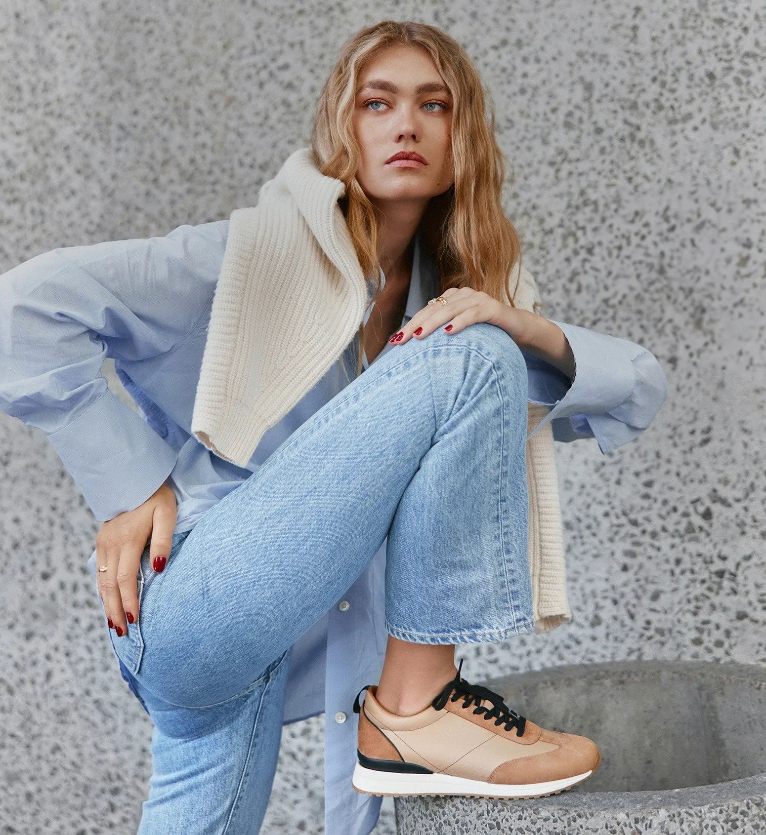 Saker 2 Caramel Mix Leather Sneakers