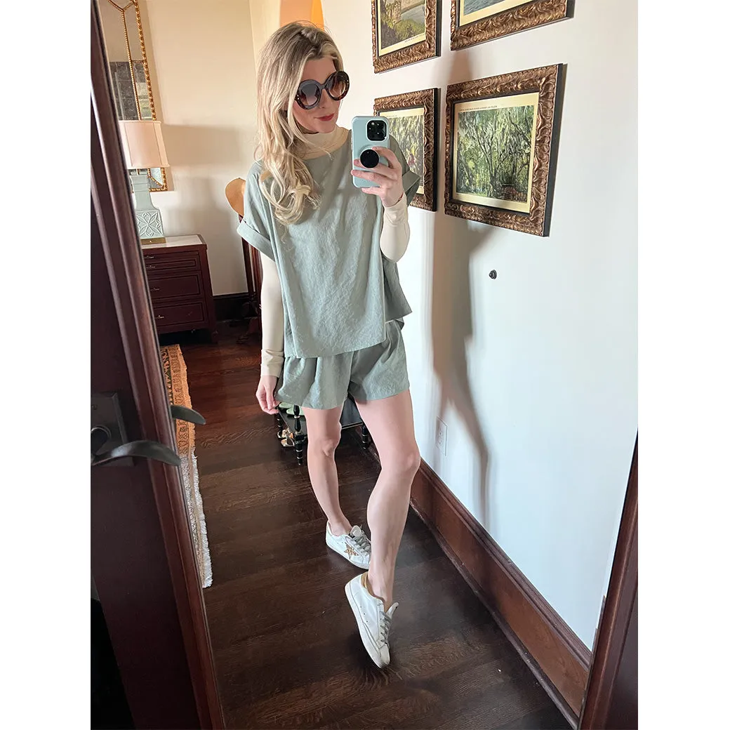 SAMPLE - Everyday Shorts - Sage - Final Sale