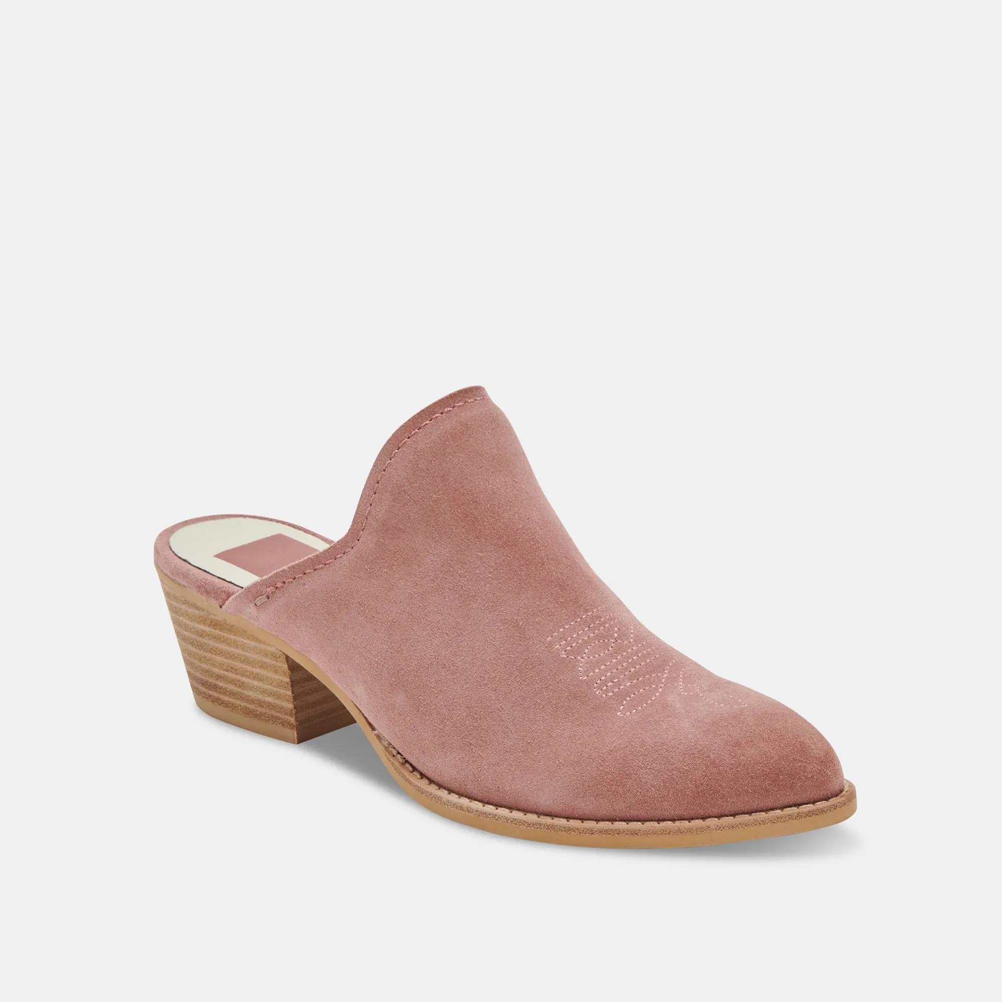 SHILOH MULES BLUSH SUEDE - re:vita