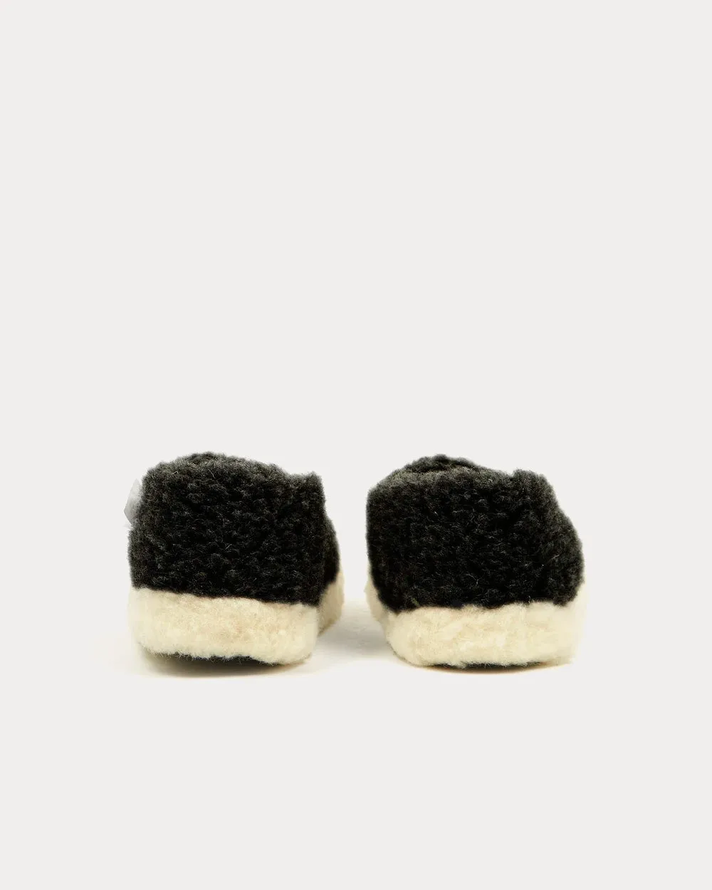 Siberian Wool Black Slip Ons