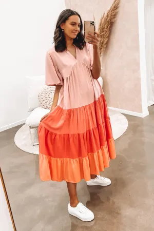 Sienna Midi Dress Pink