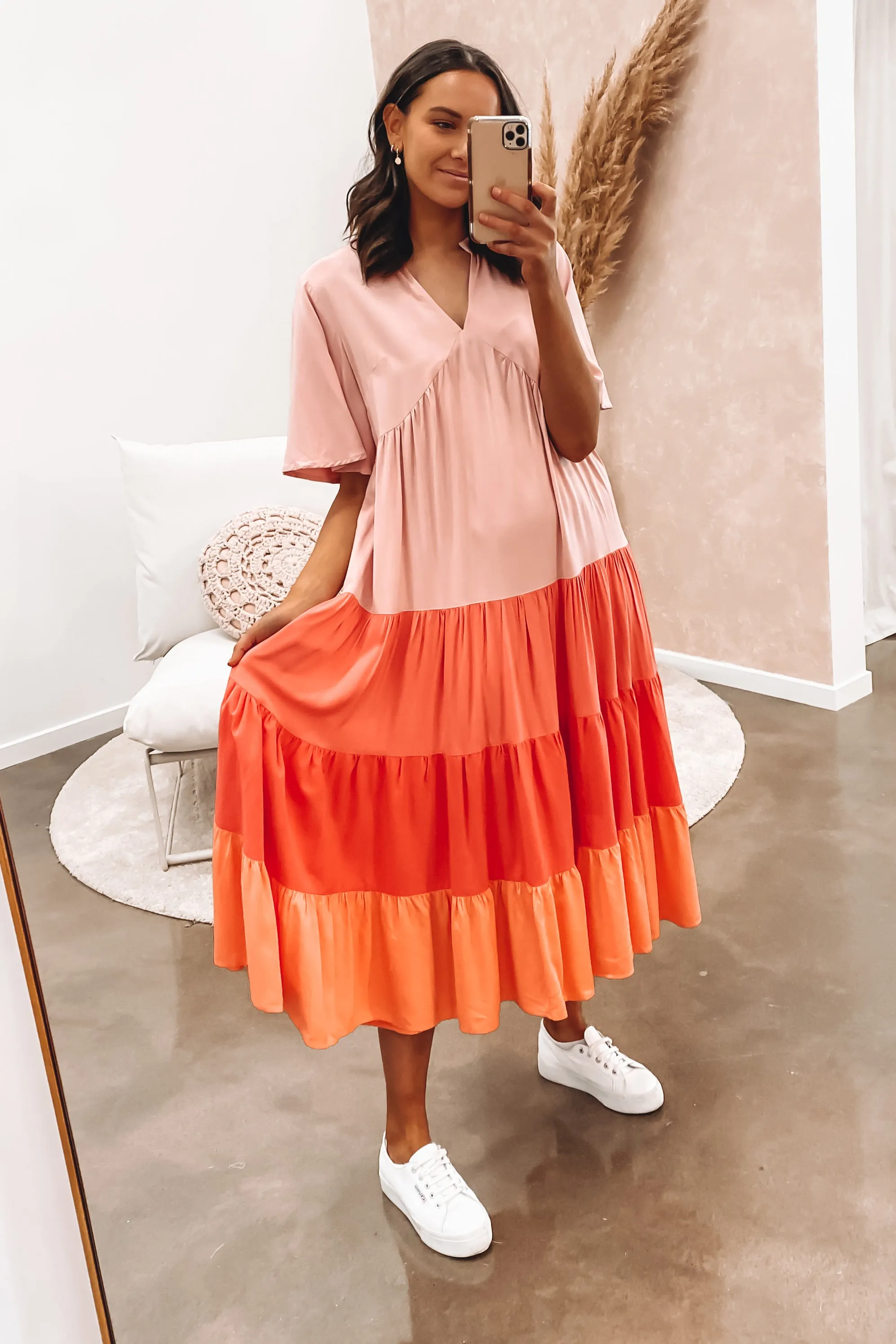 Sienna Midi Dress Pink