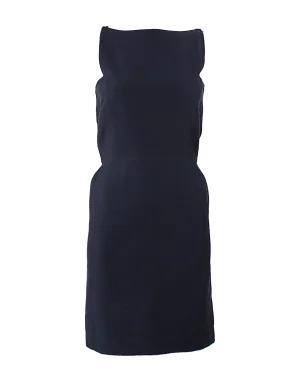 Sleeveless Exposed Back Zip Dress