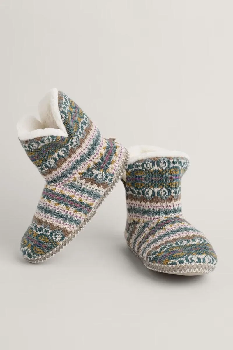 Snooze Slipper Booties - Goldfinch Dusky Jade Multi