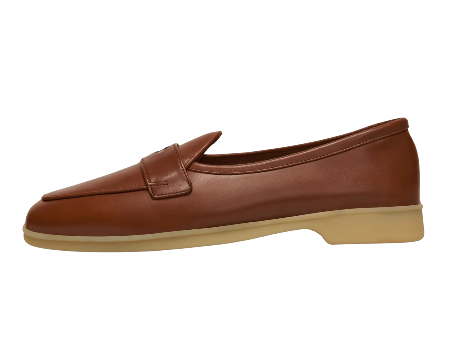 Stride Penny Loafers in Tan Milled Calf