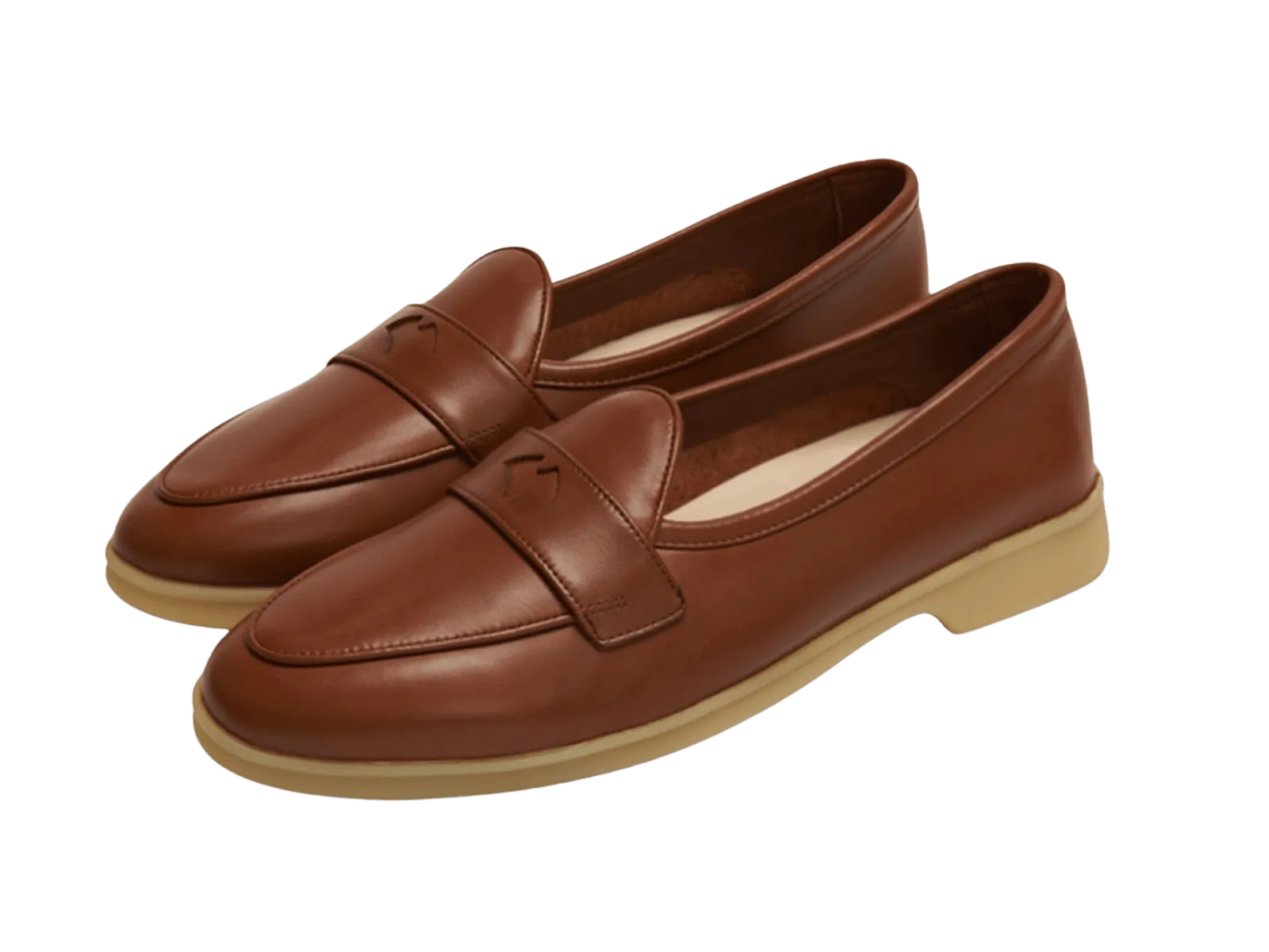 Stride Penny Loafers in Tan Milled Calf