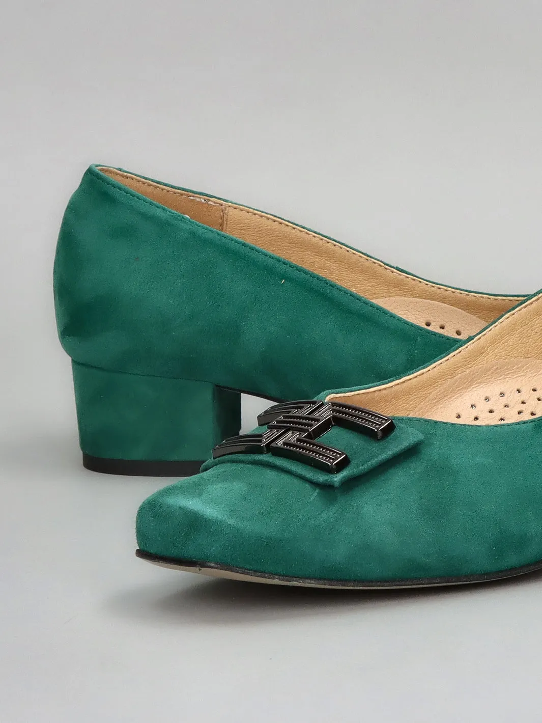 SUEDE PUMPS - GREEN