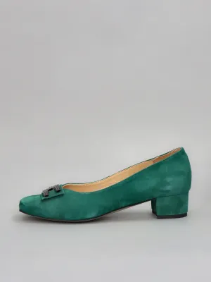 SUEDE PUMPS - GREEN