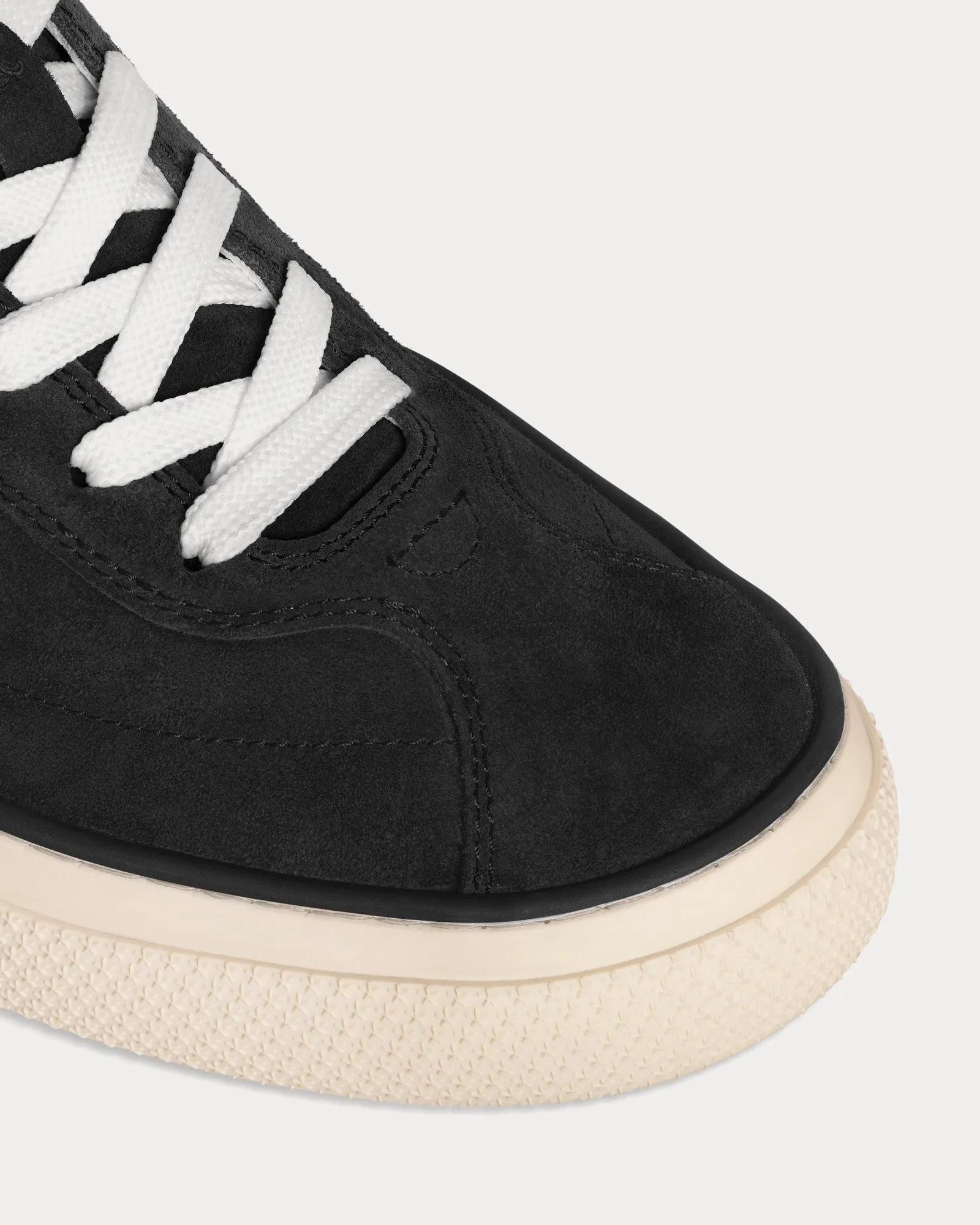 Sunset Suede & Calfskin Black / Optic White Low Top Sneakers