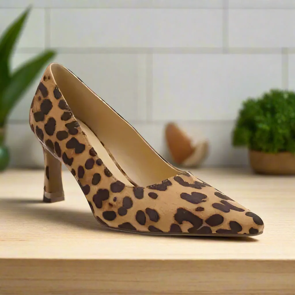 Transcend | Faux Suede Leopard Point Toe Pumps
