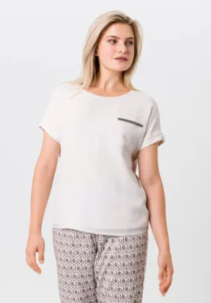 Tuzzi White Short Sleeved Tshirt With Decorative Detail
