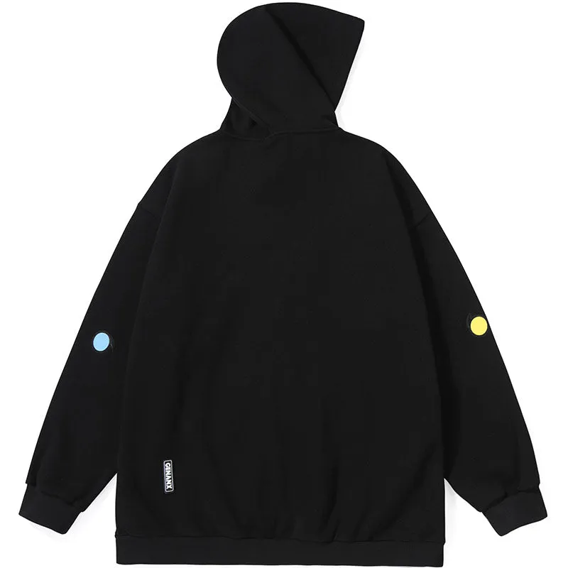 Typography Print Couple Hooded Jacket