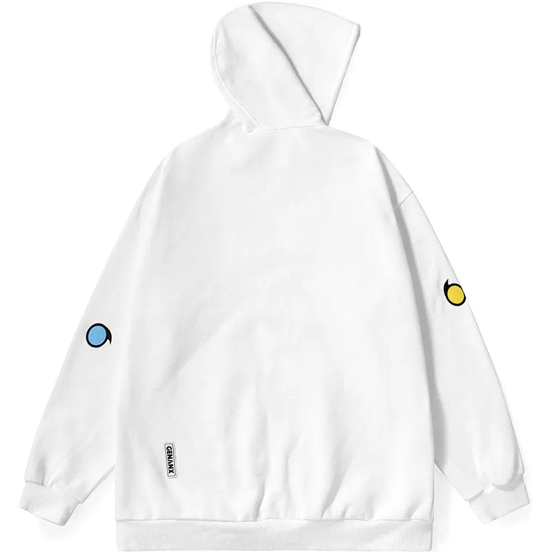 Typography Print Couple Hooded Jacket