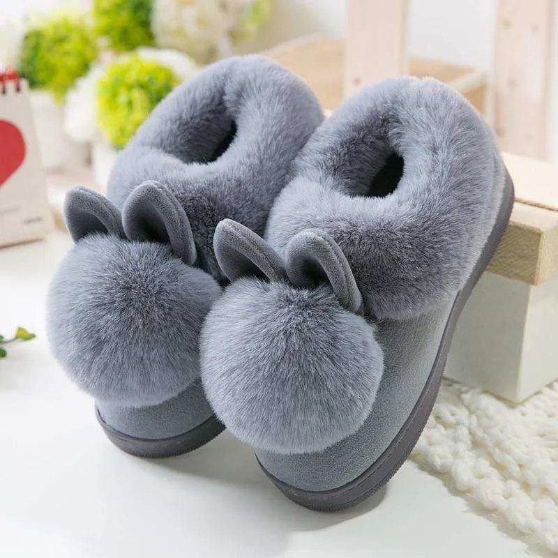 Warm & Fuzzy Rabbit Ears Plush Slippers