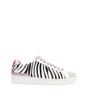 Whimbrel Zebra Print Leather Sneakers