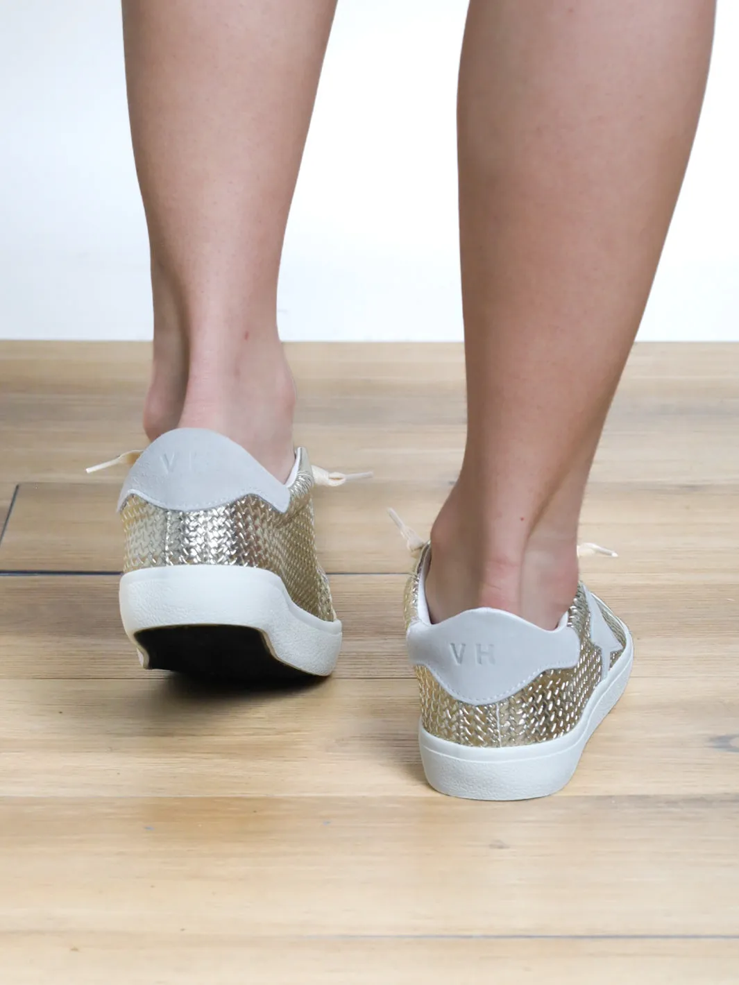 With Every Step Metallic Woven Star Sneaker