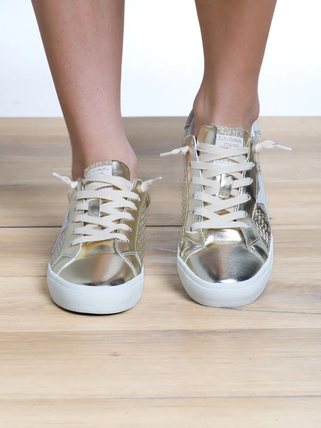 With Every Step Metallic Woven Star Sneaker