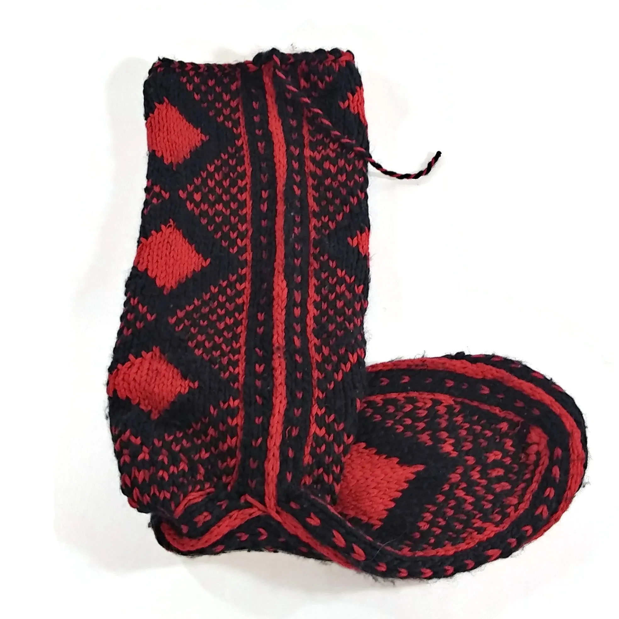 Women Crochet Knit Wool Slipper Boots Handmade House Shoes Indoor Booties
