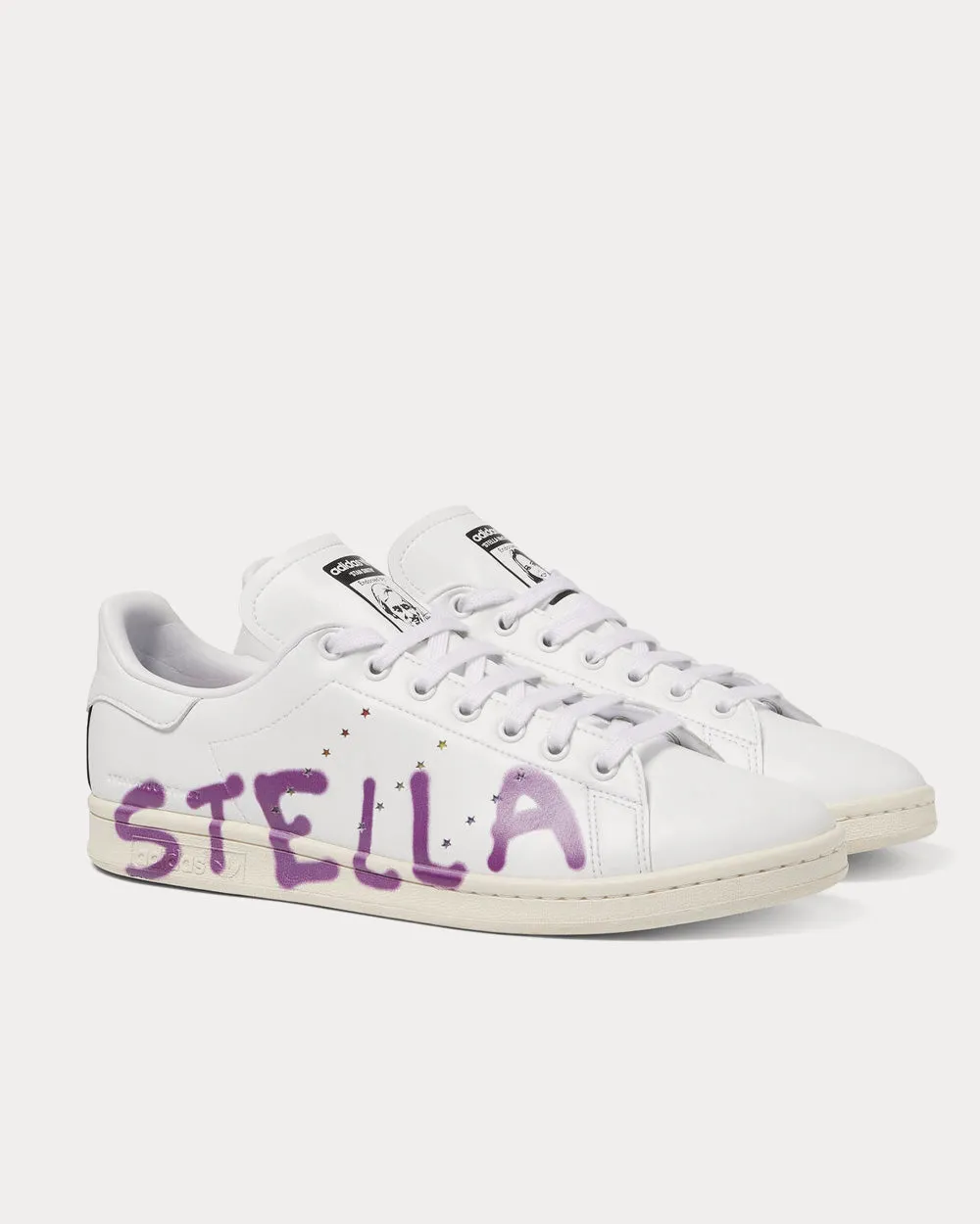 x Ed Curtis Vegan Stan Smith White / Purple Low Top Sneakers
